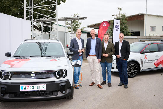 A1 UND RENAULT STARTEN PILOTPROJEKT: E-AUTOS SORGEN FÜR NOTSTROM IM MOBILFUNK